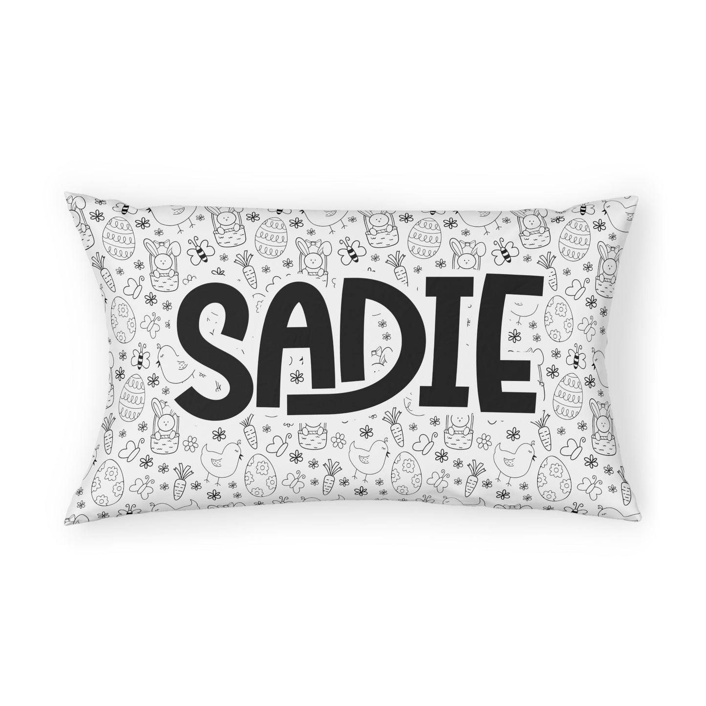 Personalized Easter Patterned Pillow Case - Premium Home Decor - Just $22.50! Shop now at Nine Thirty Nine Design