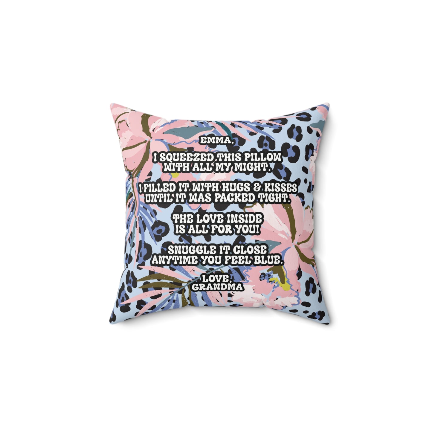 Granddaughter Leopard Pillow With Love From Grandma Home Decor