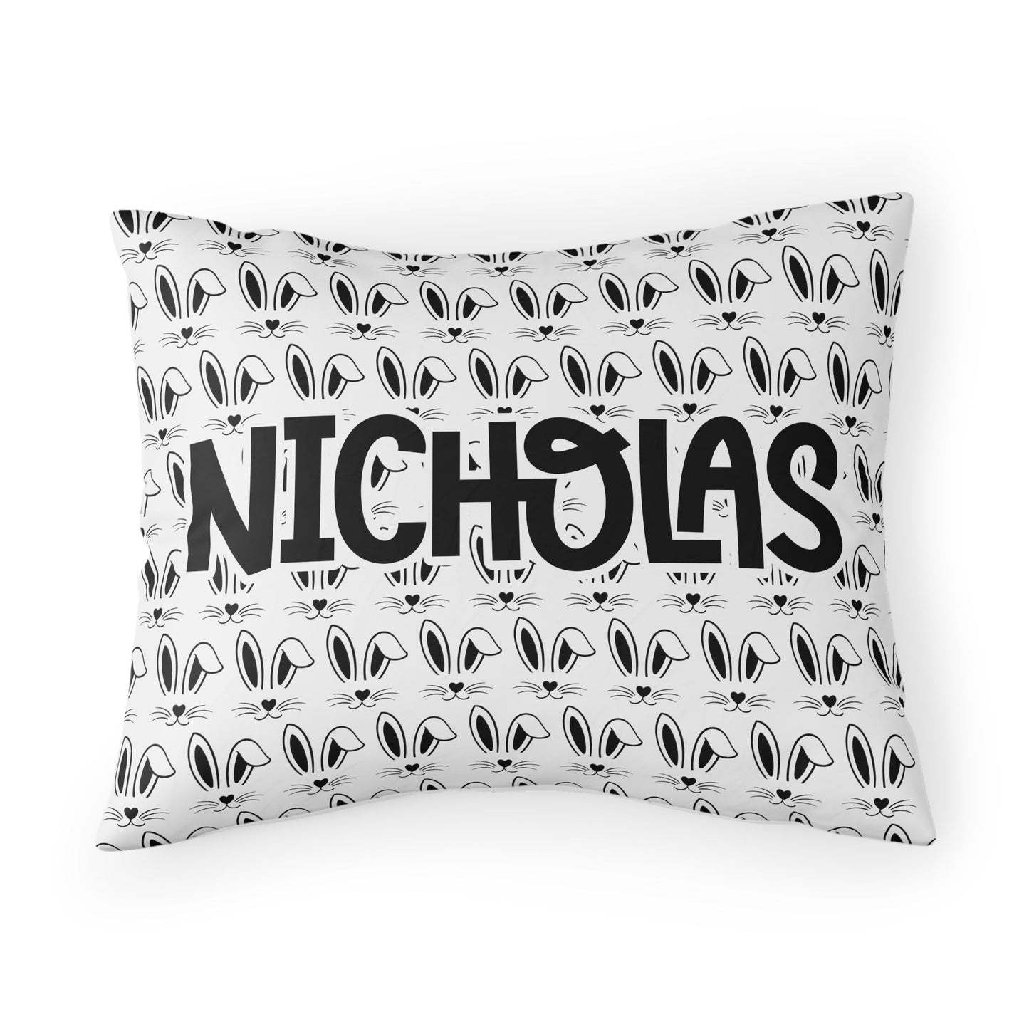 Personalized Easter Bunny Ears Pillow Case Home Decor