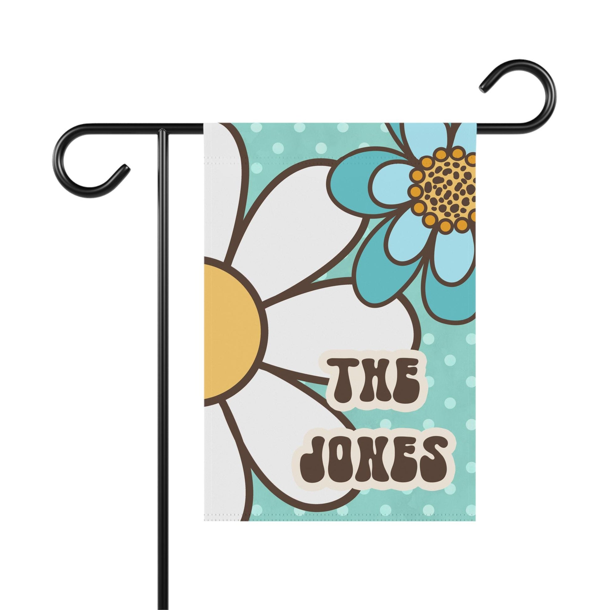 Personalized Retro Flower Garden and House Flag