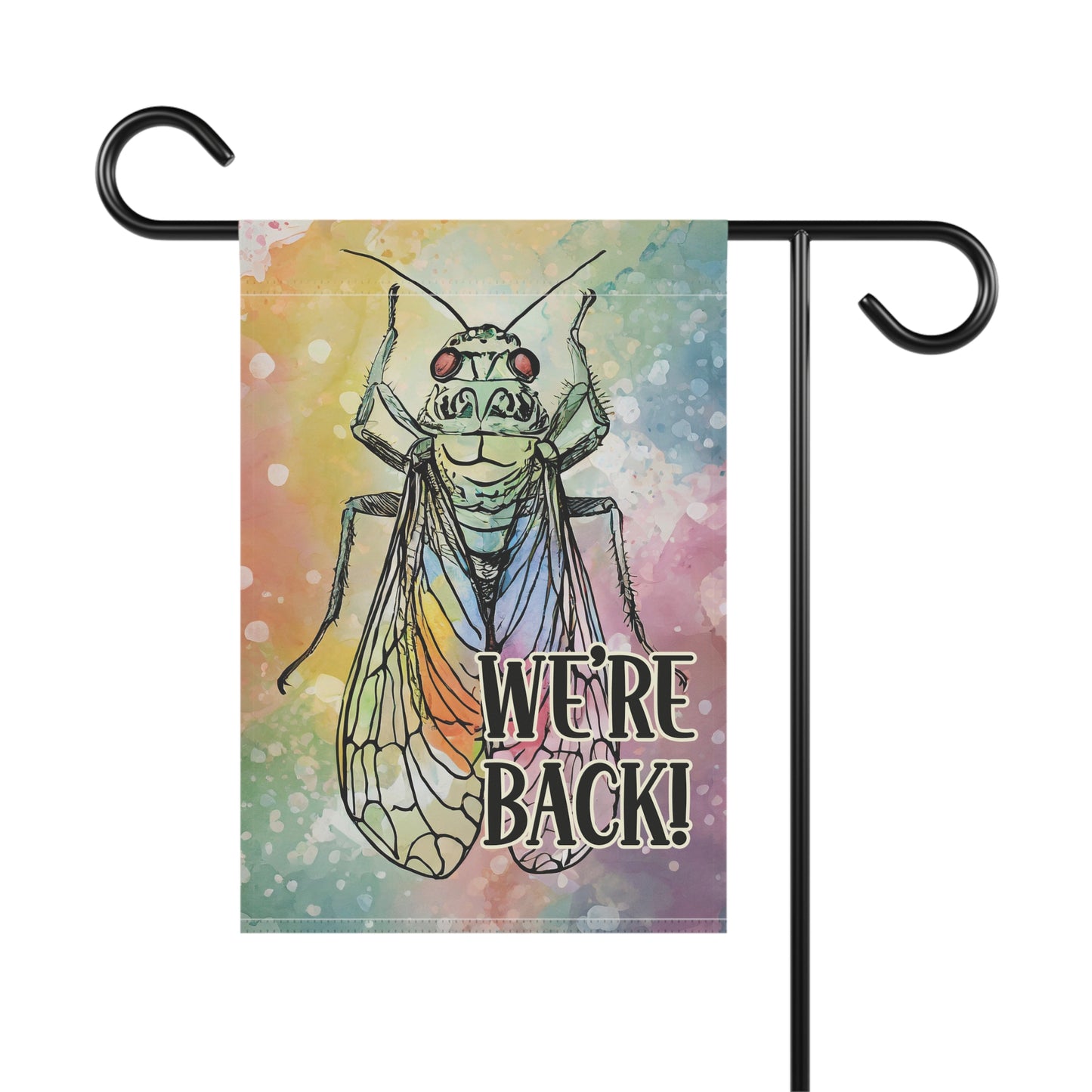 Cicada We're Back Garden Flag 2024 - Premium Home Decor - Just $21.99! Shop now at Nine Thirty Nine Design