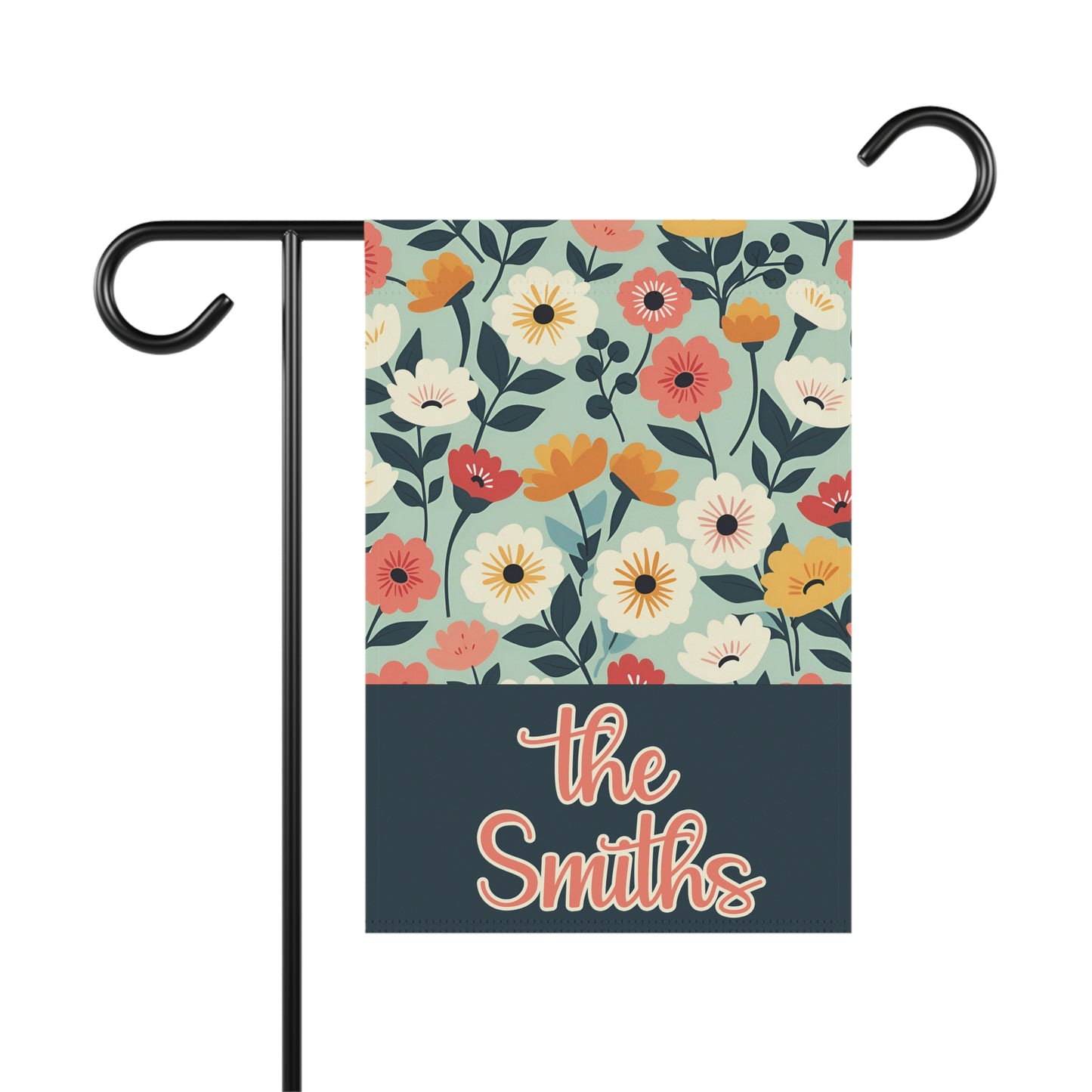 Mint Floral Summer Personalized Garden Flag - Premium Home Decor - Just $21.99! Shop now at Nine Thirty Nine Design