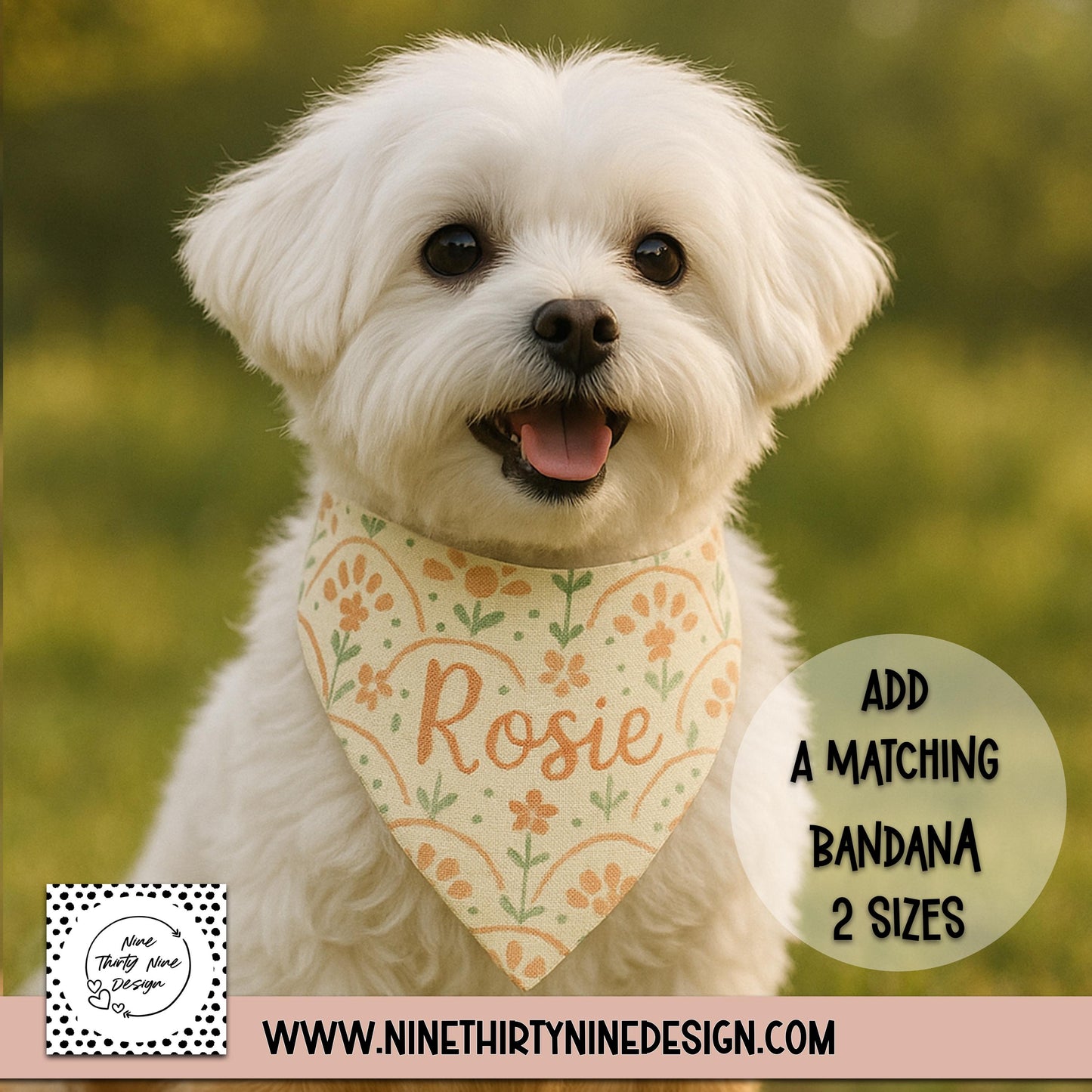Personalized Dog Food Mat, William Morris Pet Placemat, Custom Pet Gift for New Puppy, Cat Food Mat, Food Bowl Mat