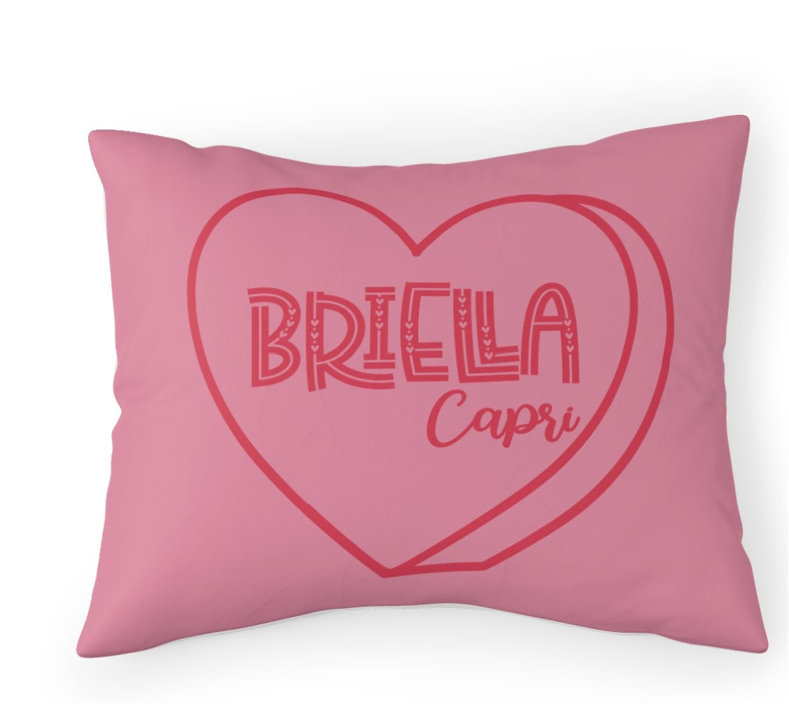 Personalized Valentines Day Heart Pillowcase - Premium Home Decor - Just $22.50! Shop now at Nine Thirty Nine Design