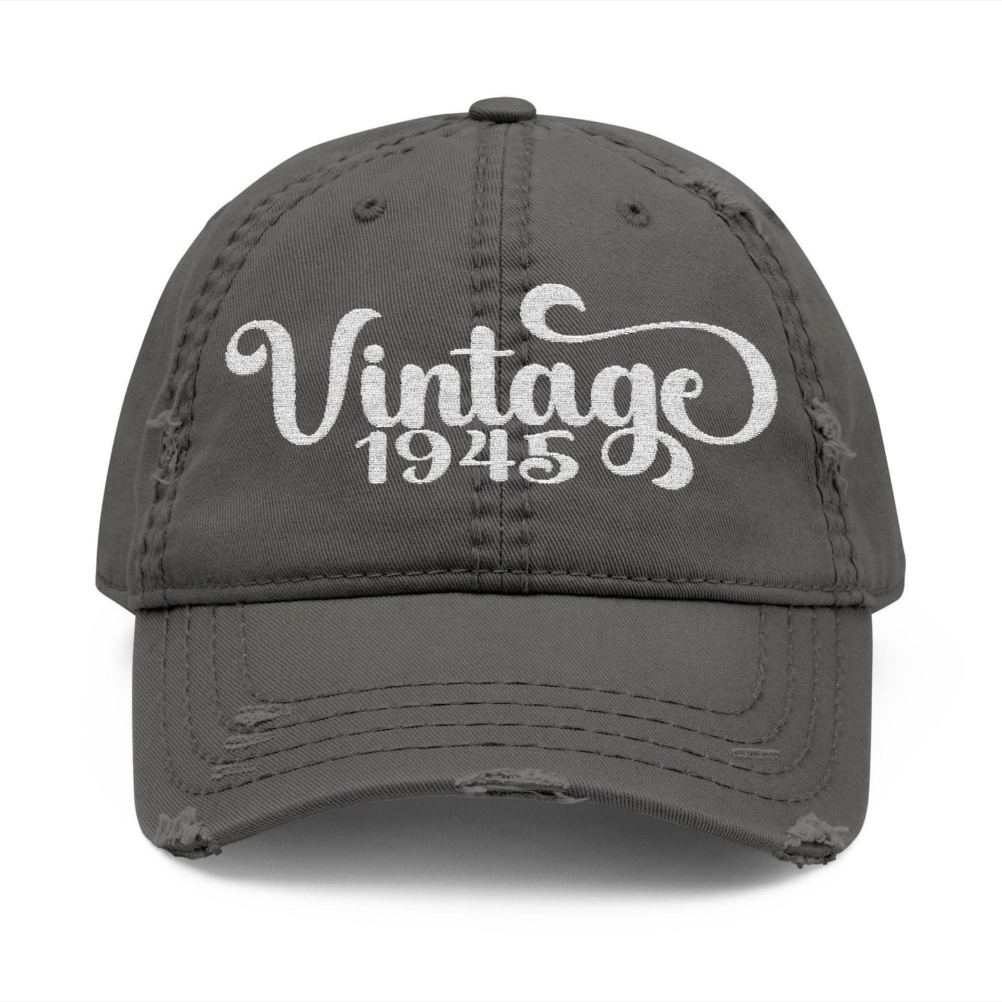 Vintage 1945 Distressed Dad Cap - 80th Birthday Gift for Grandpa or Grandma Physical
