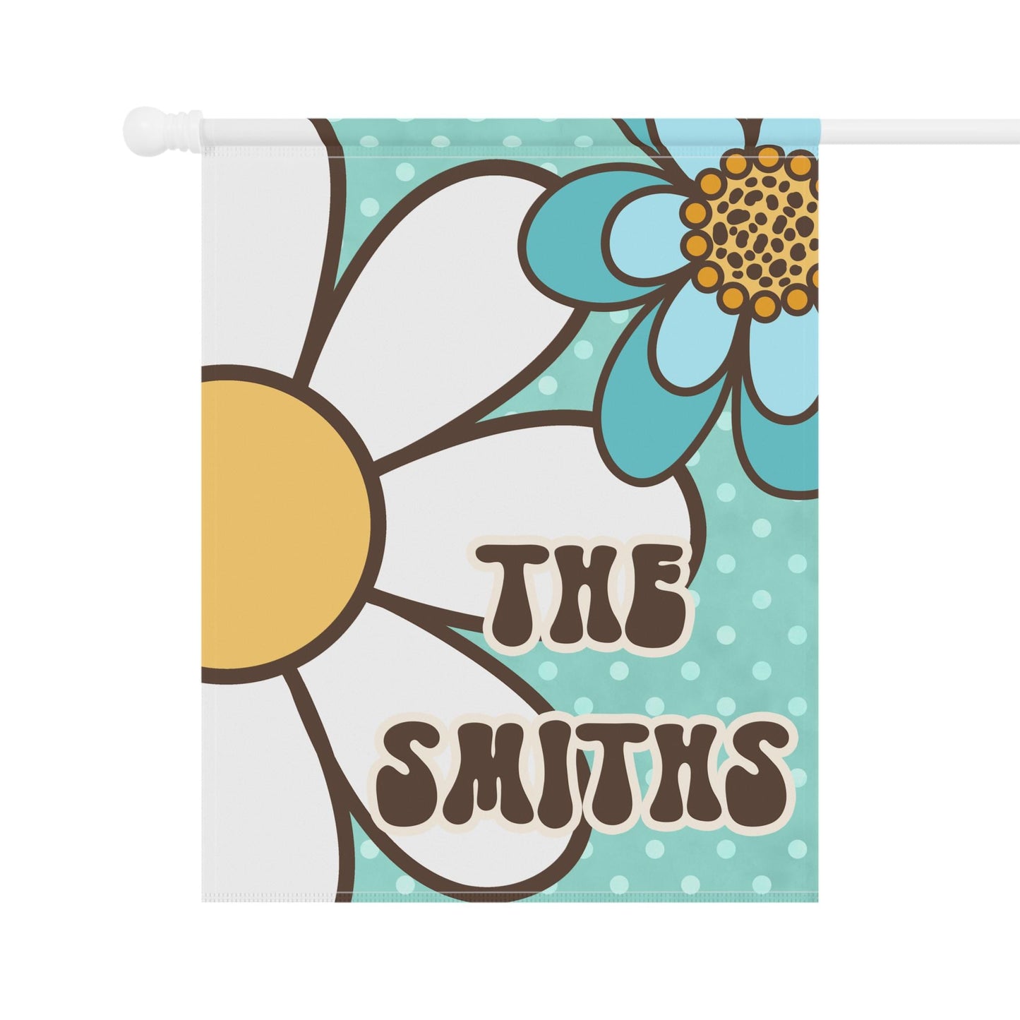 Personalized Retro Flower Garden and House Flag