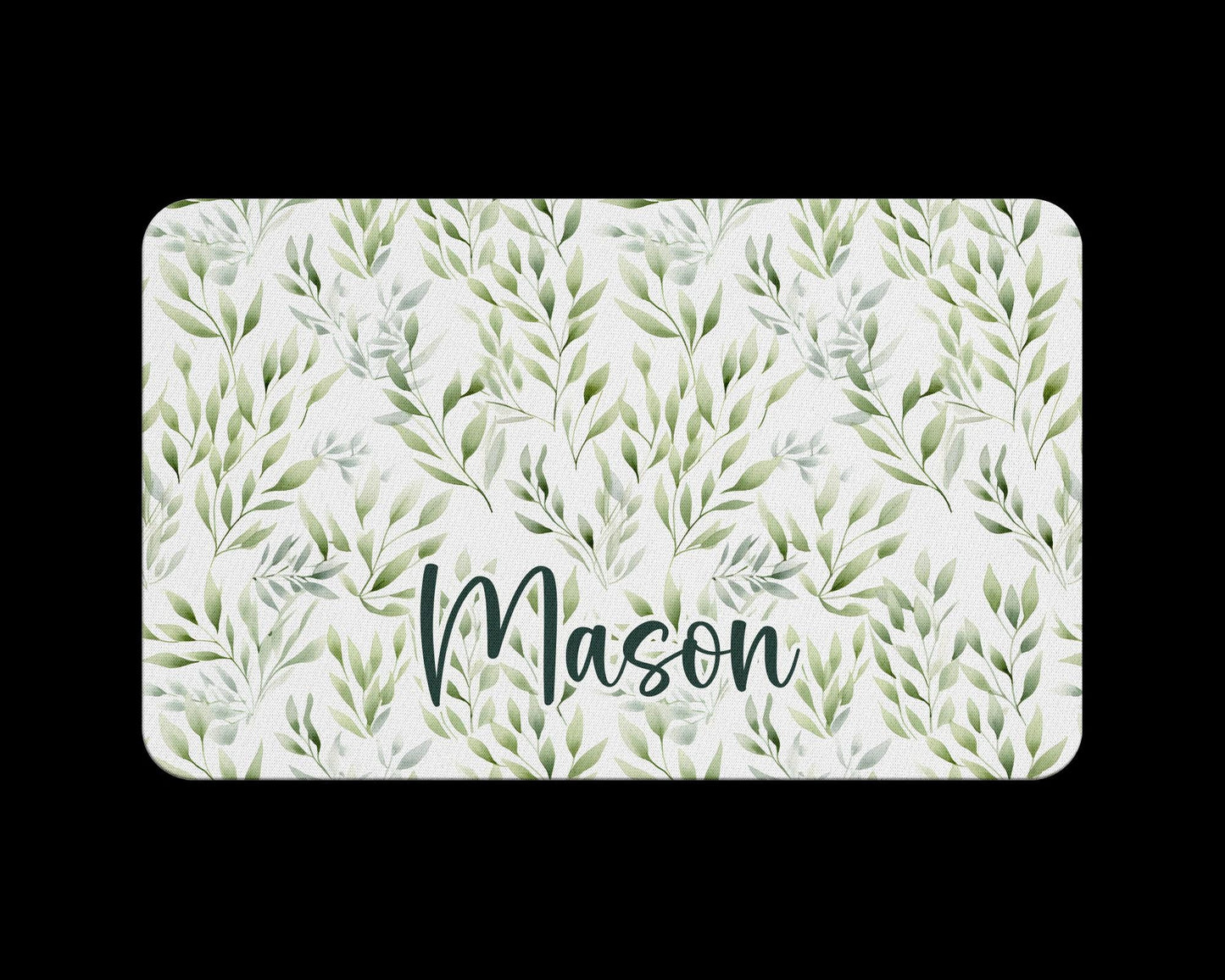 Name Desk Pad, Personalized Mouse Pad, Monogram Preppy Desk Office Decor, Large Desk Blotter, Olive Green Mousepad, Sage Green Office Gifts