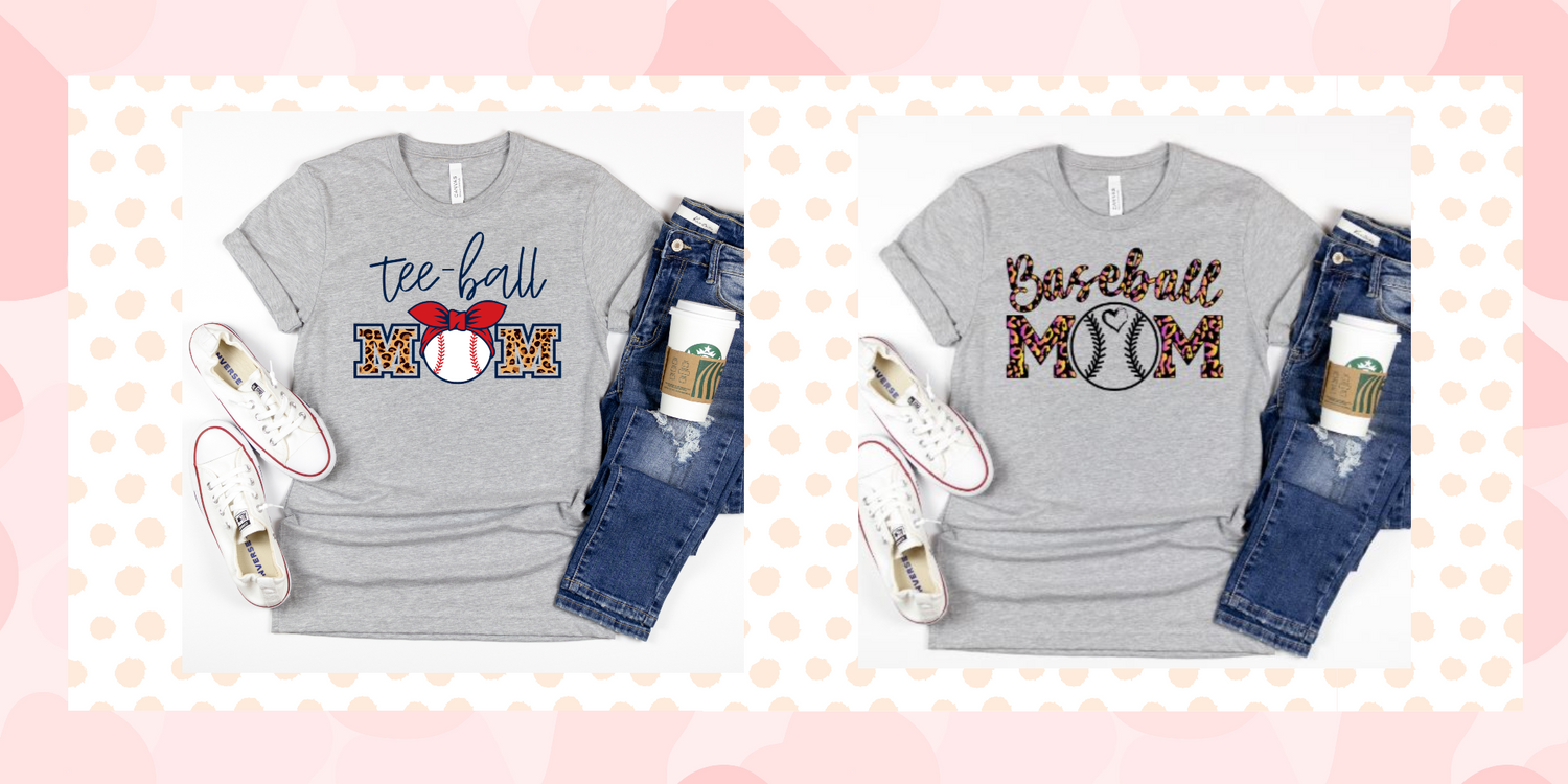 Tee Ball Mom Tshirt and Baseball Mom Tshirt