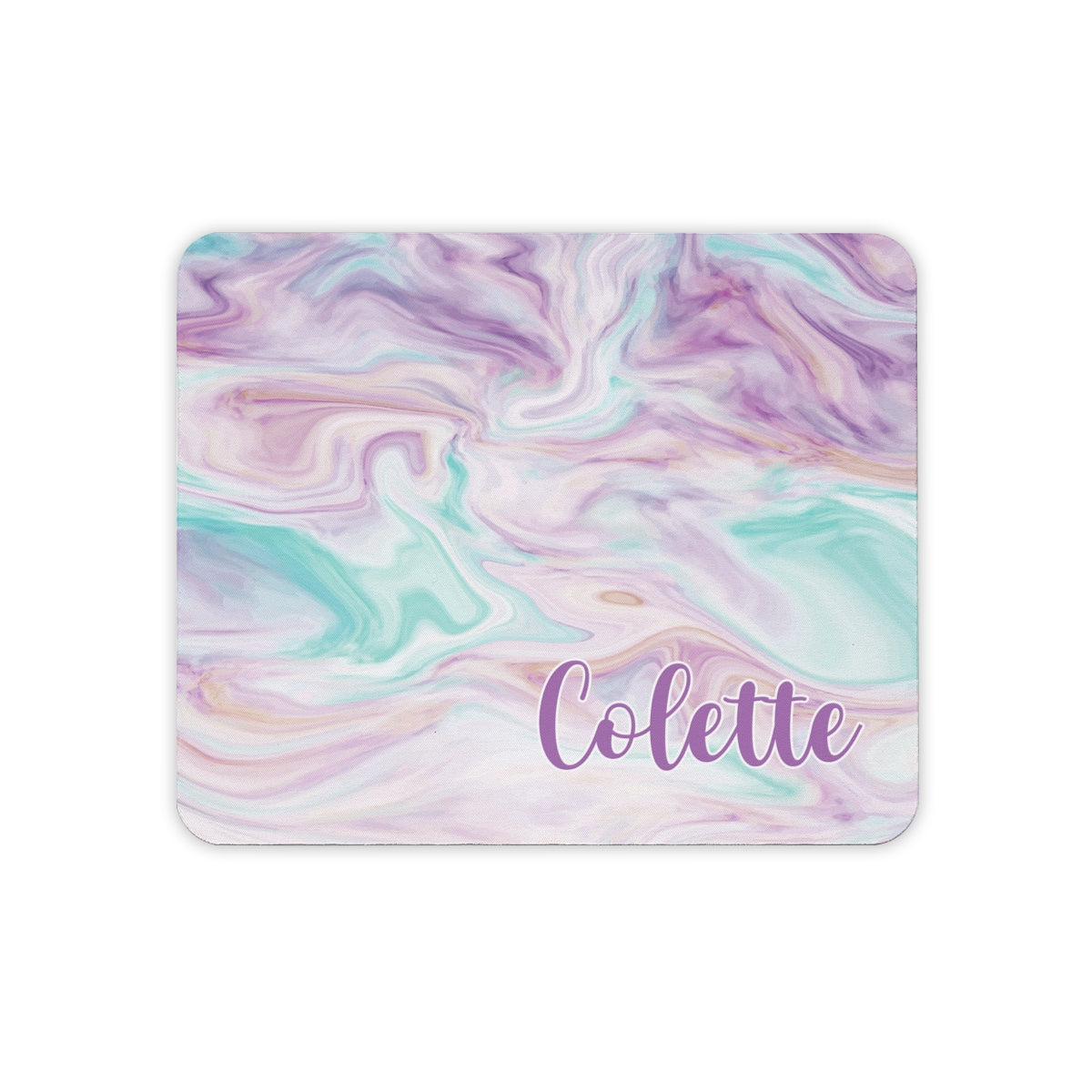 Personalized Purple Marble Mouse Pad