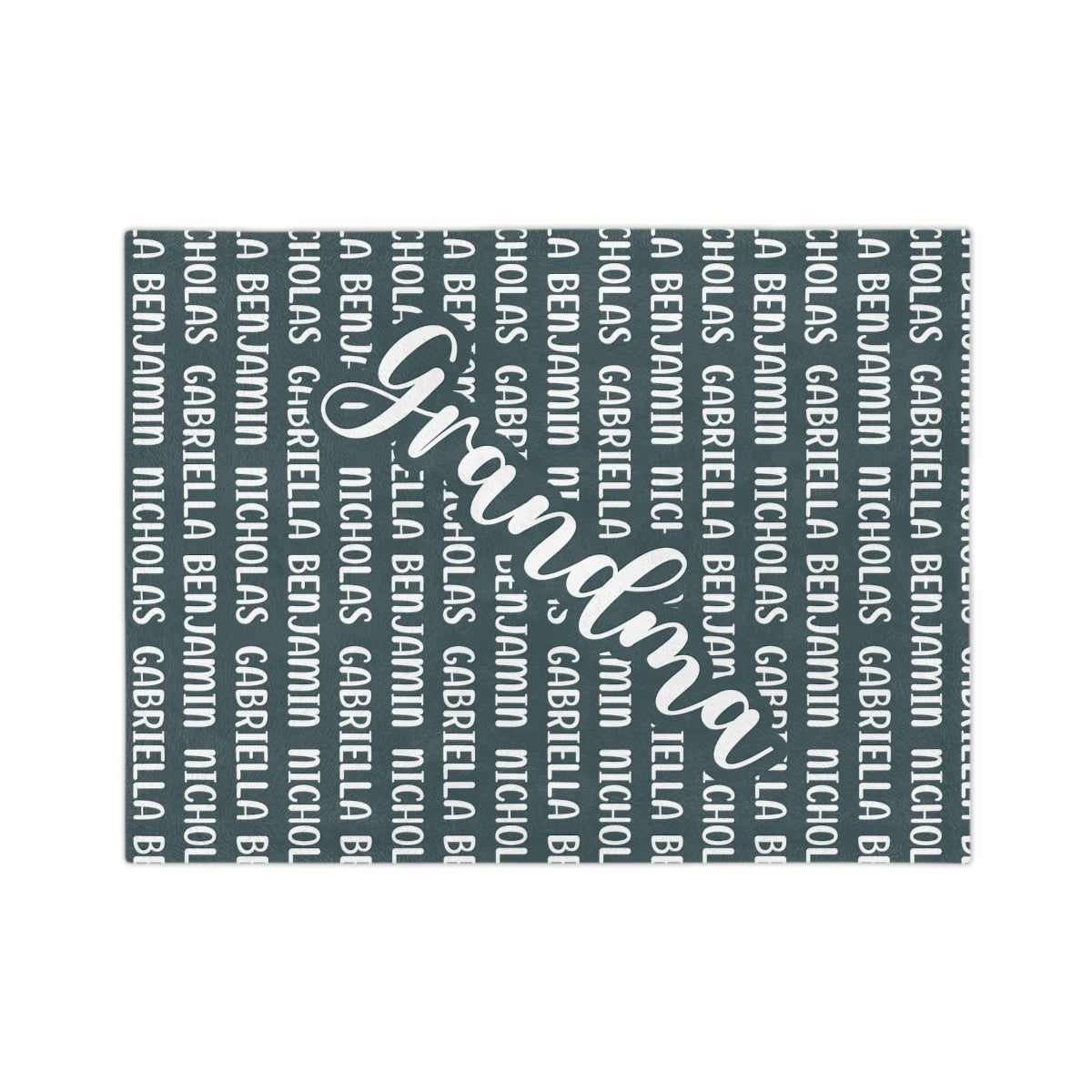 Grandchildren Name Minky Blanket for Grandma