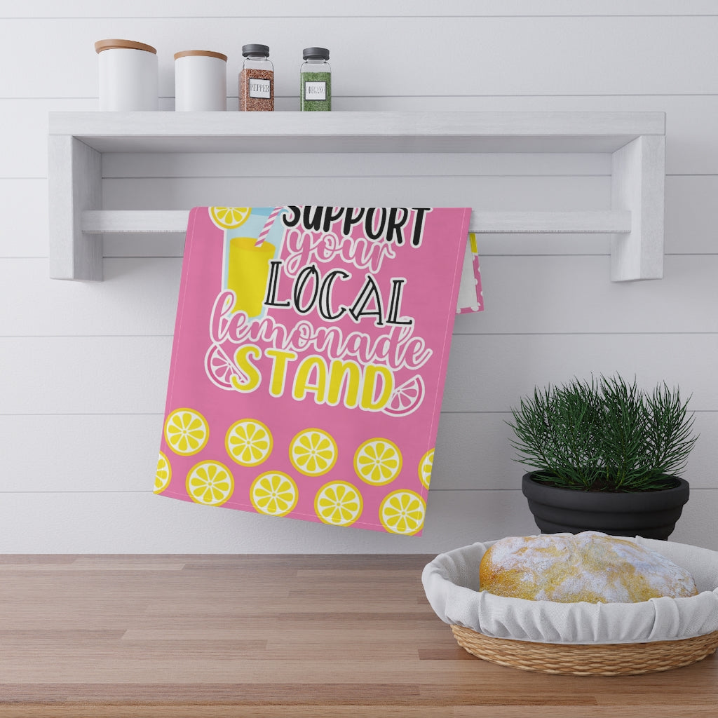 Lemonade Stand Kitchen Towel, Kids Pretend Lemonade Stand, Pink Lemonade Decor Home Decor