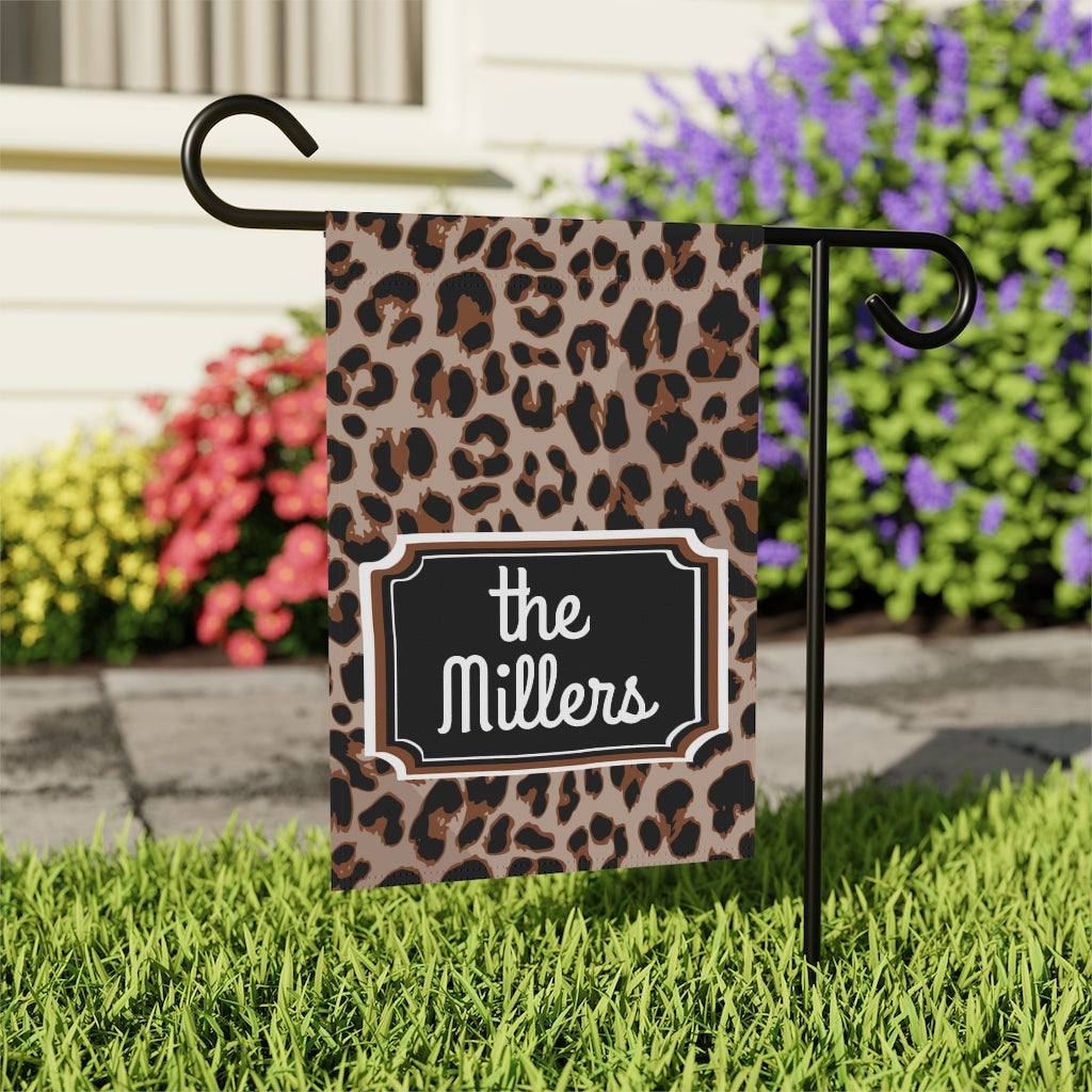 Personalized Leopard Garden Flag Home Decor