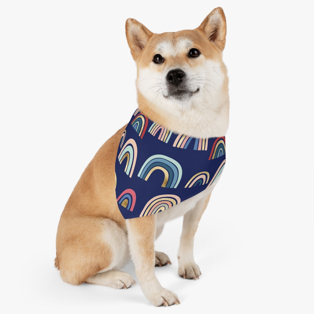 Boho Rainbow Pet Bandana Collar Pets