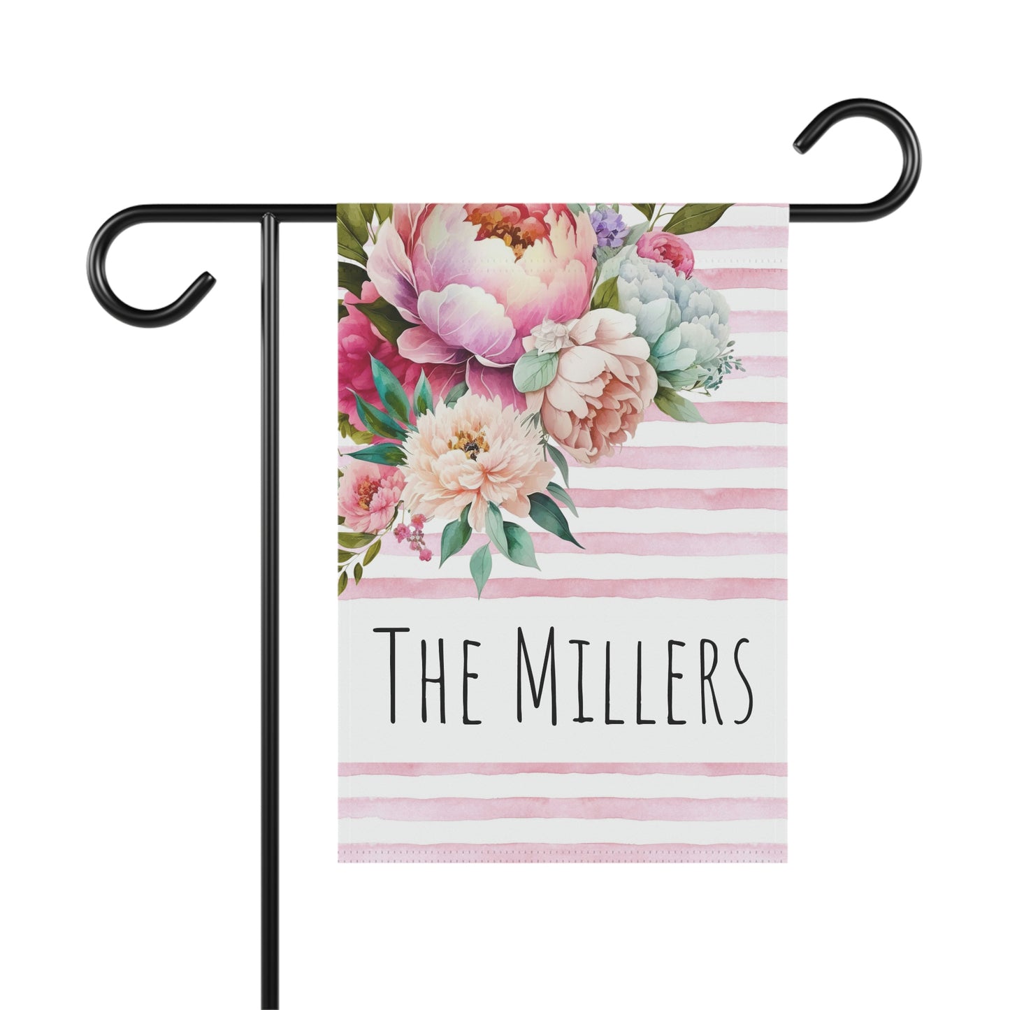 Pink Peony Spring Summer Personalized Garden Flag