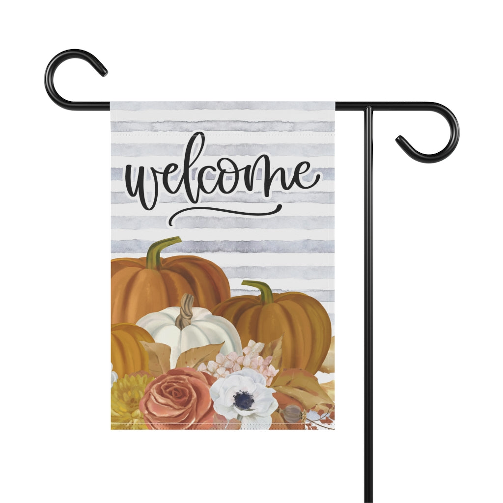 Pumpkin Welcome Garden Flag