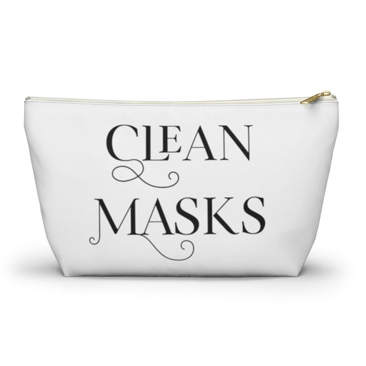 Clean Masks Accessory Pouch w T-bottom - Premium Bags - Just $17.95! Shop now at Nine Thirty Nine Design