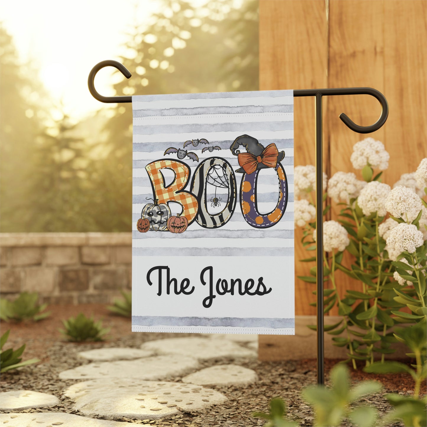 Boo Ghost Halloween Garden Flag