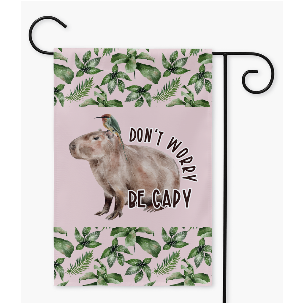 Capybara Garden Flag Flag
