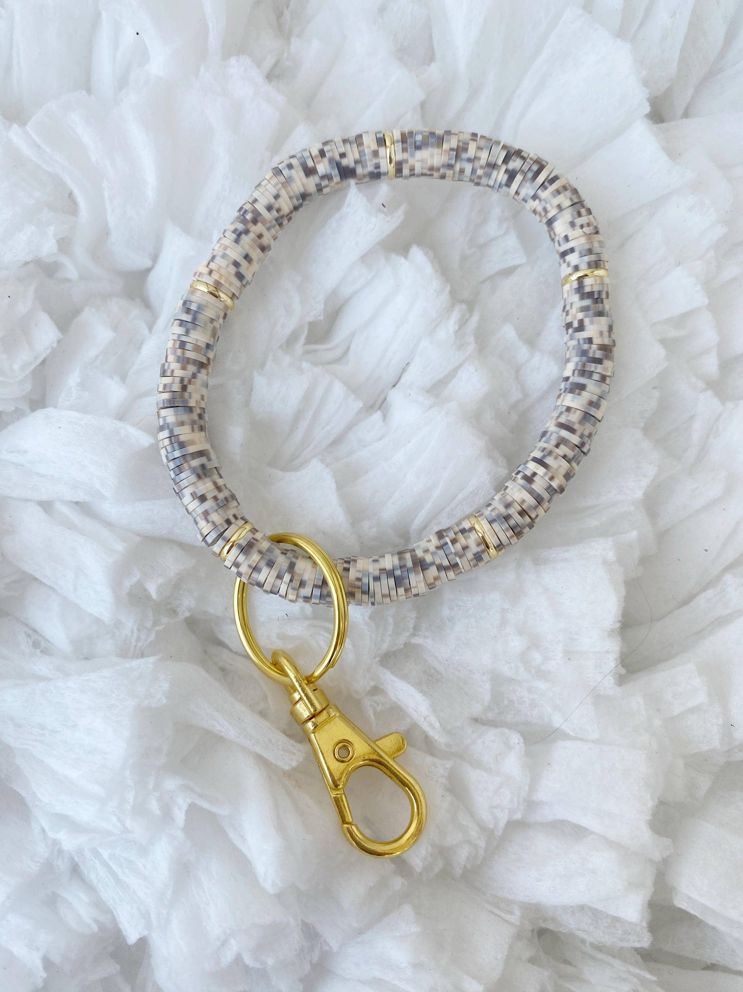 Toasted Coconut Color Pop on Keychain Wristlet Key Chains