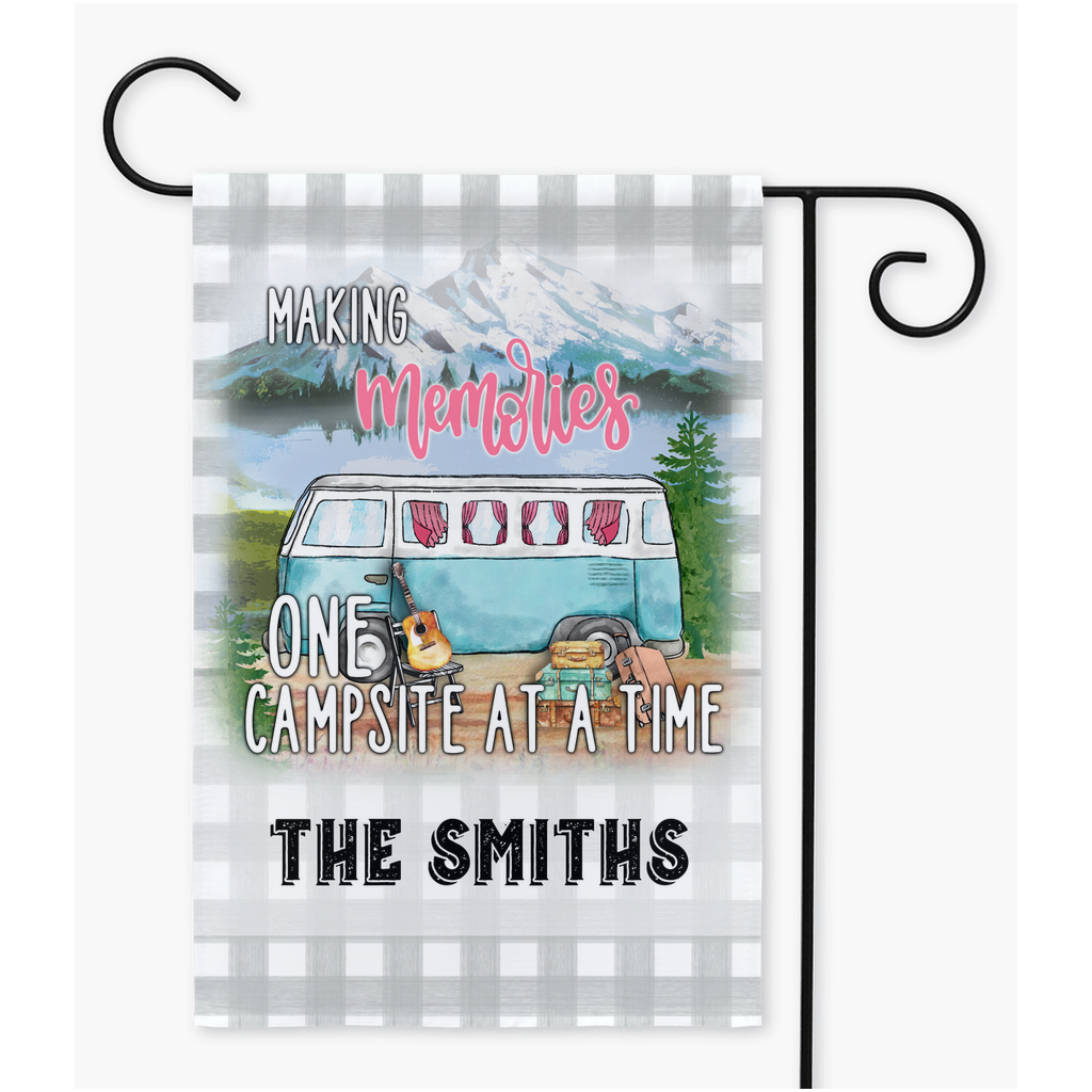 Camping Yard Flags, Making Memories One Campsite At A Time Garden Flag, Summer Garden Flag flag