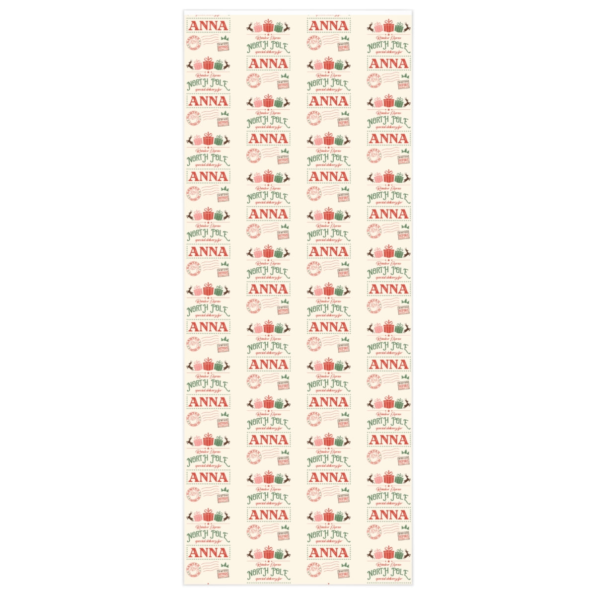 Personalized North Pole Special Delivery Christmas Wrapping Paper