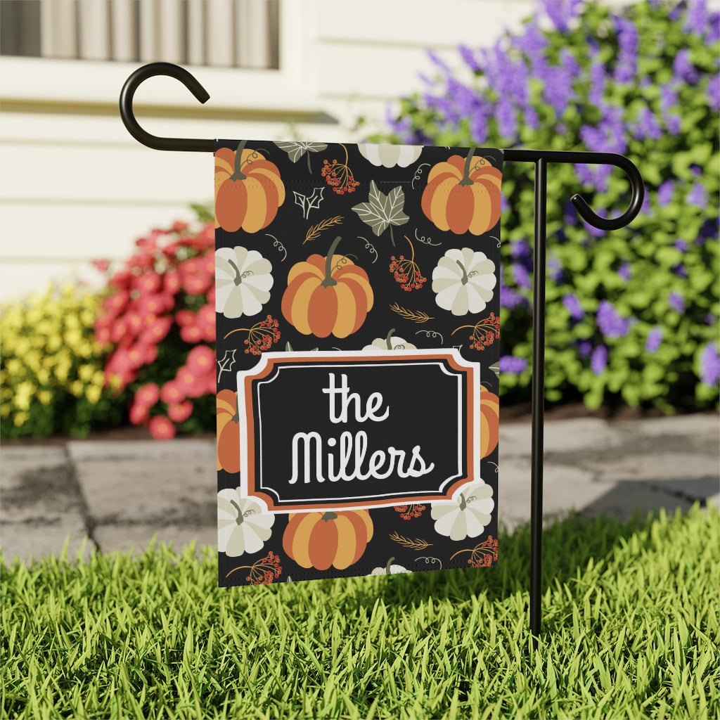 Personalized Pumpkin Garden Flag Home Decor