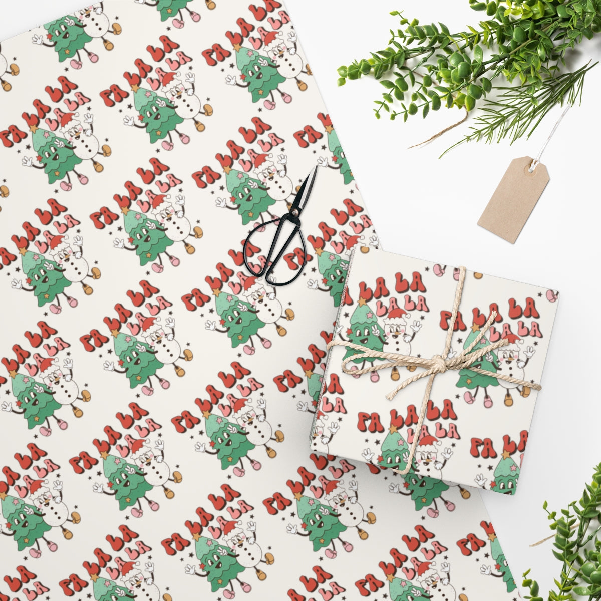 Retro Christmas Wrapping Paper