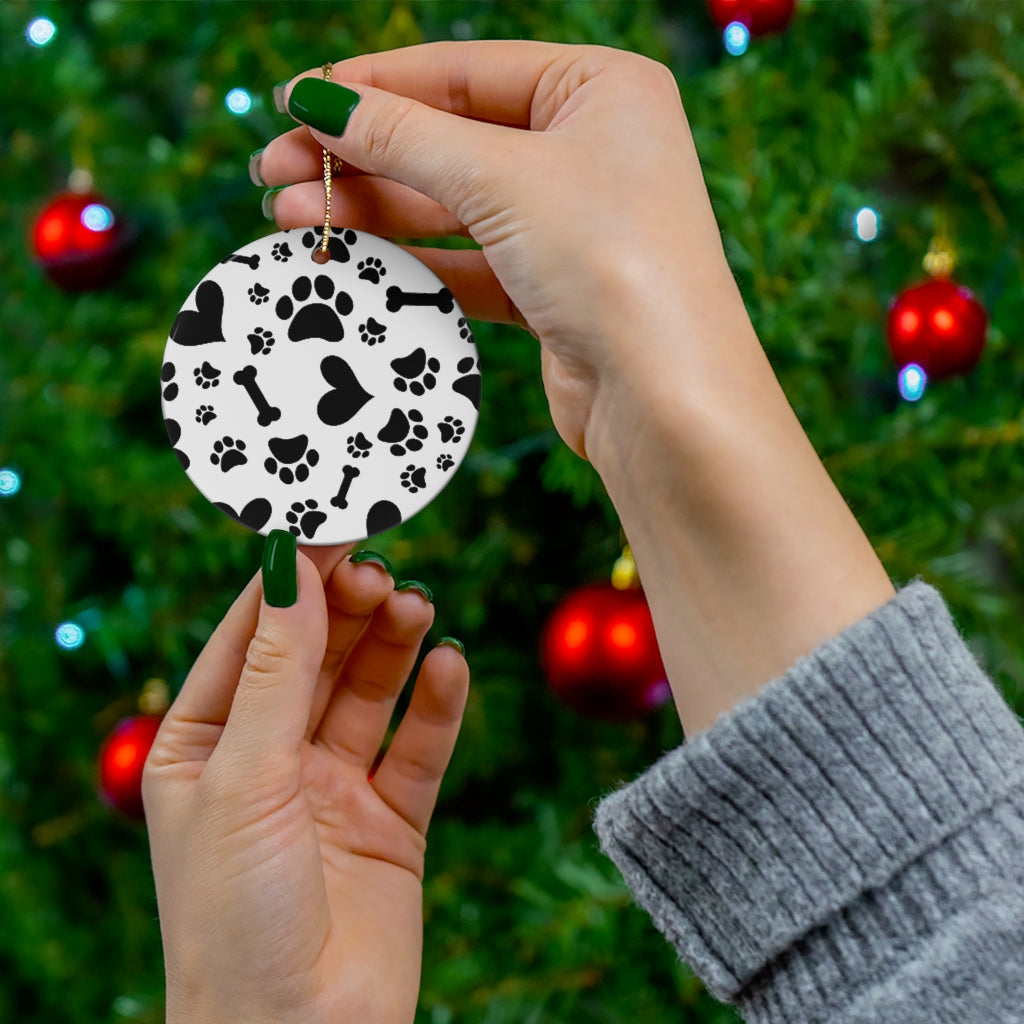 Puppy Love - Round Ceramic Ornaments Home Decor