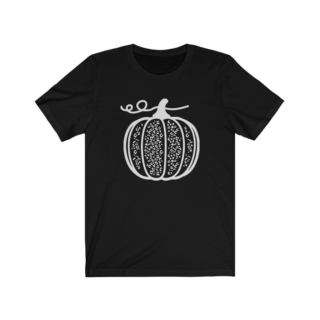 Leopard Print Pumpkin Short Sleeve Tee T-Shirt