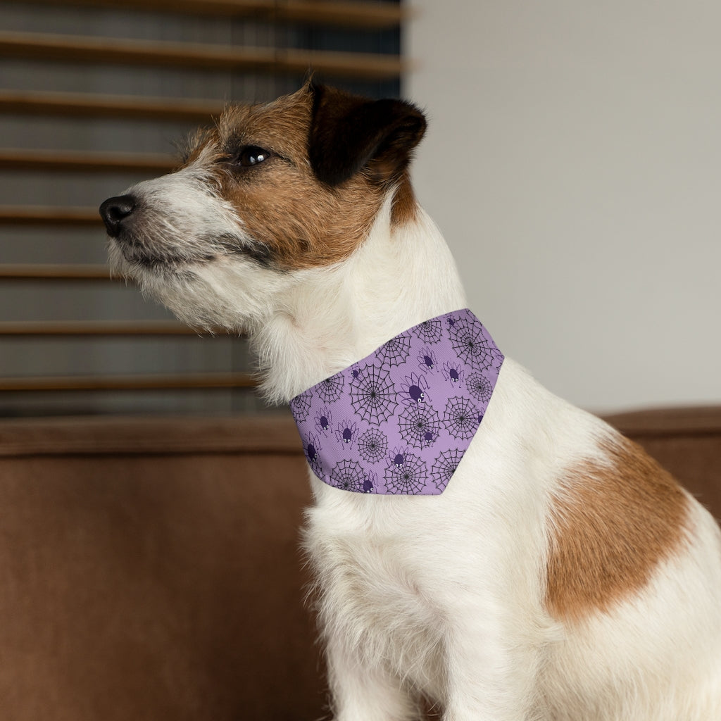 Halloween Pet Bandana Collar, Spiderweb Pet Bandana, Spooky Pet Collar Pets