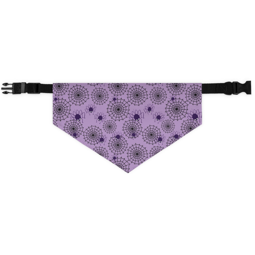 Halloween Pet Bandana Collar, Spiderweb Pet Bandana, Spooky Pet Collar Pets