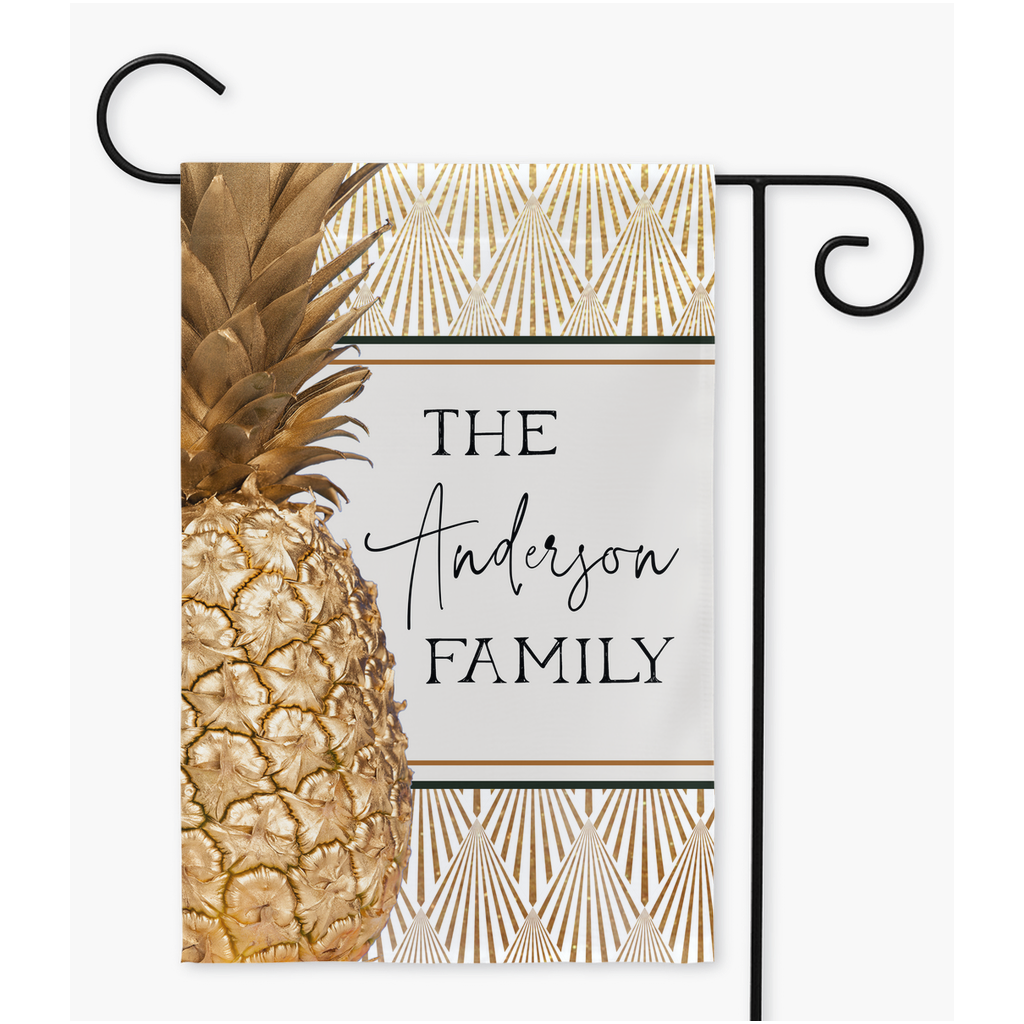 Personalized Pineapple Garden Flag Flag