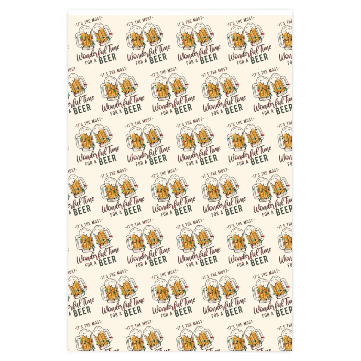 Most Wonderful Time for a Beer Christmas Gift Wrap