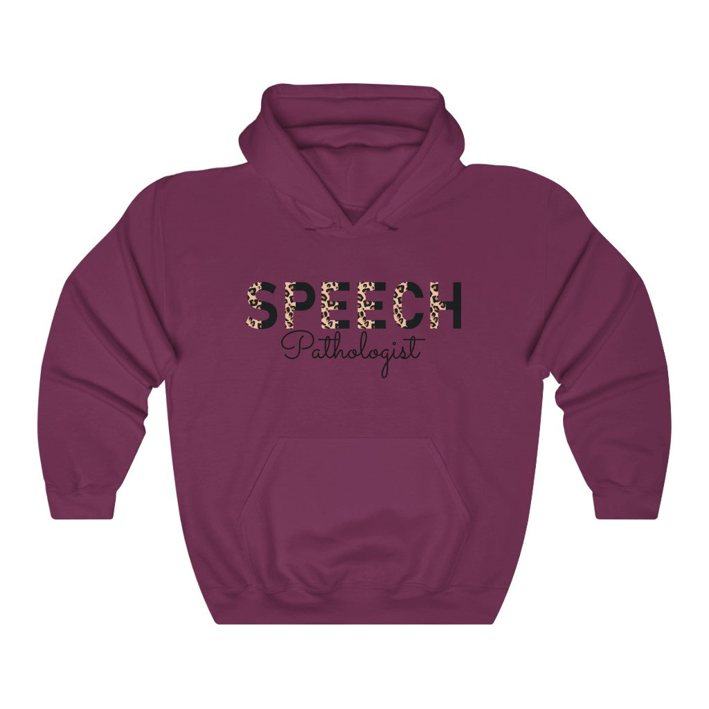 Speech Language Pathology Sweatshirt, Speech Pathologist, Speech Squad, Speech Therapist Sweater, SLP Shirt, Leopard Print SLP, Boho Hoodie