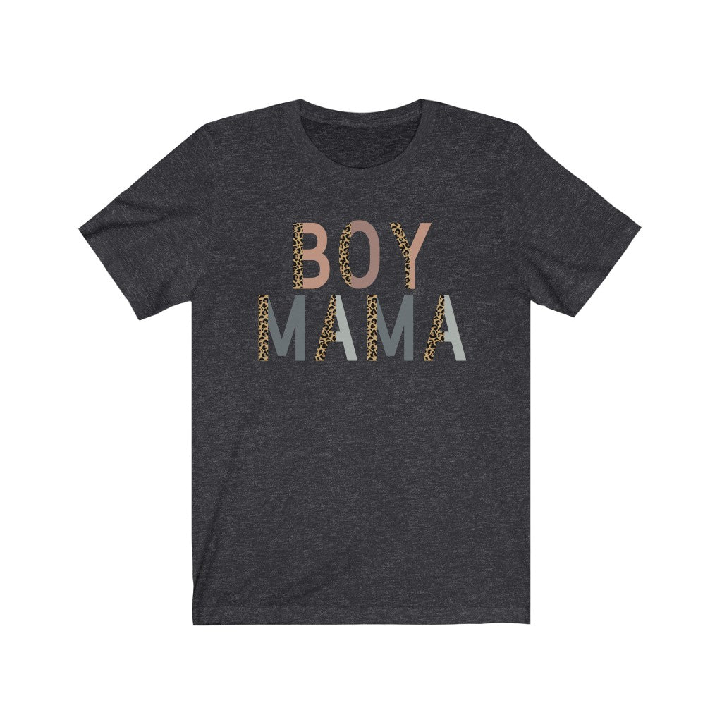 Boy Mama Graphic Tshirt, Leopard Mom Tshirt, Color Block Boy Mama Shirt, Split Leopard, Shirt for Mom - Premium T-Shirt - Just $20.50! Shop now at Nine Thirty Nine Design