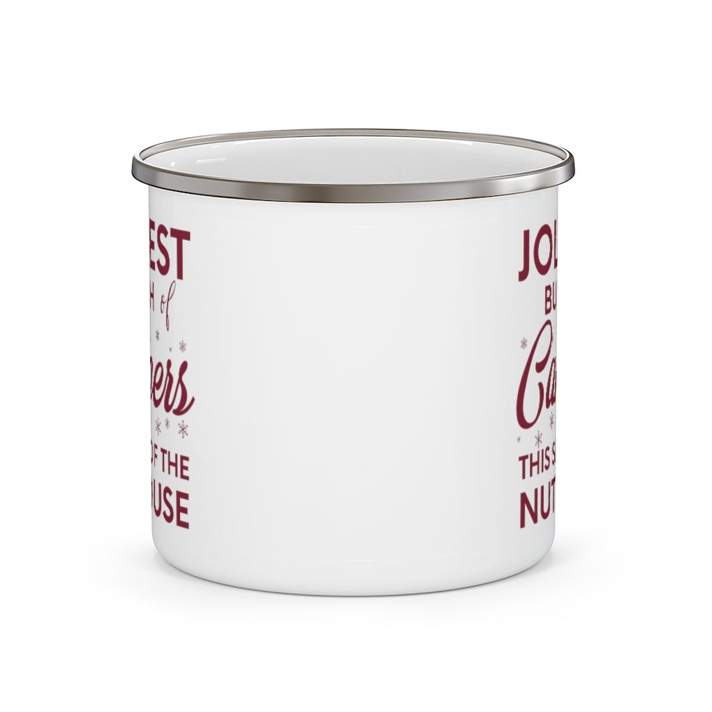 Enamel Camping Mug, Jolliest Bunch of Campers This Side of the Nuthouse, Camping Christmas Gift, Christmas Mug, Vacation Mug, Happy Campers - Premium Mug - Just $17.50! Shop now at Nine Thirty Nine Design