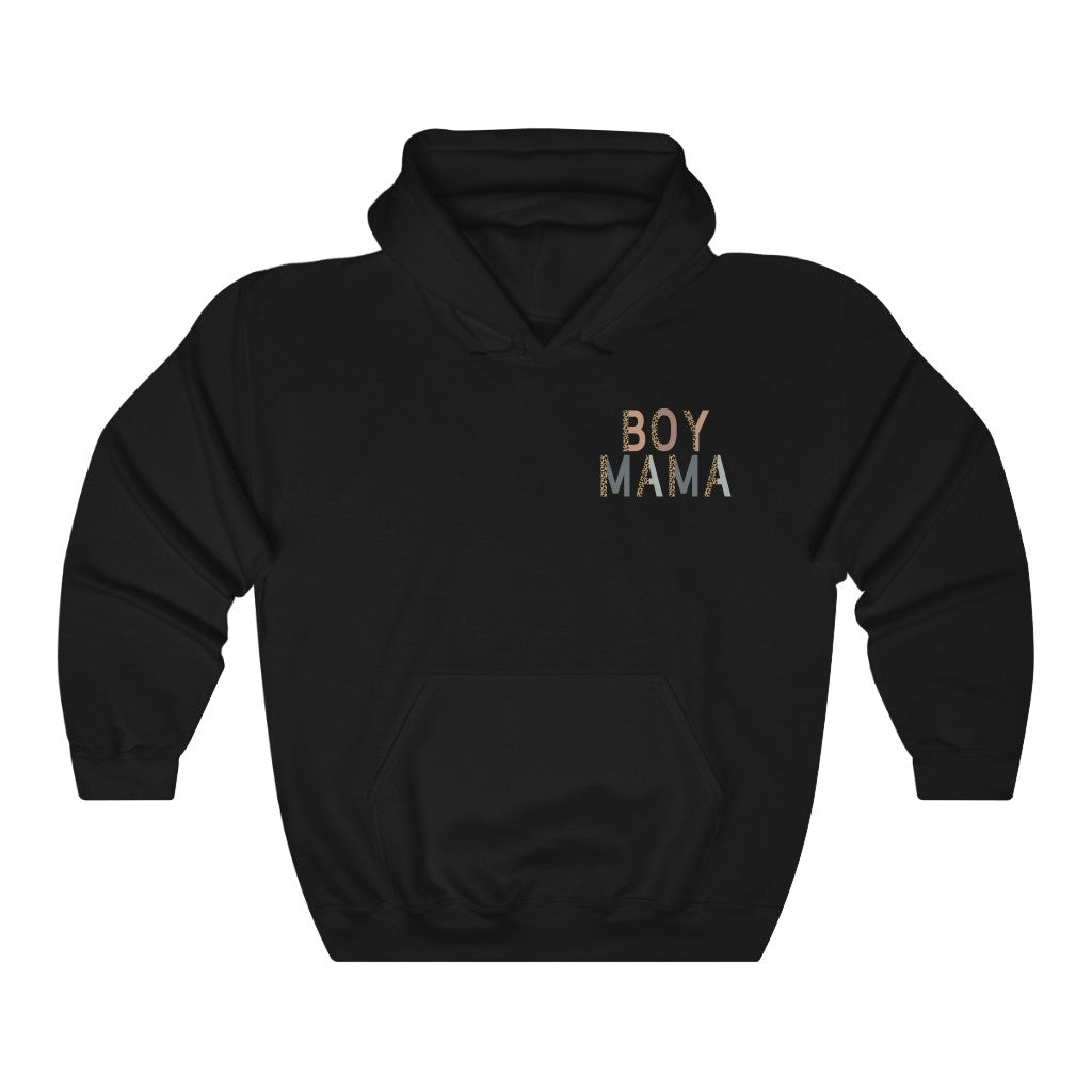 Boy mama Sweatshirt, Mom Life Hoodie, Gift for Mom, Mom Christmas Gift, Leopard mom Hoodie