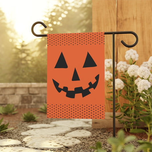 Pumpkin Face Garden Flag Home Decor