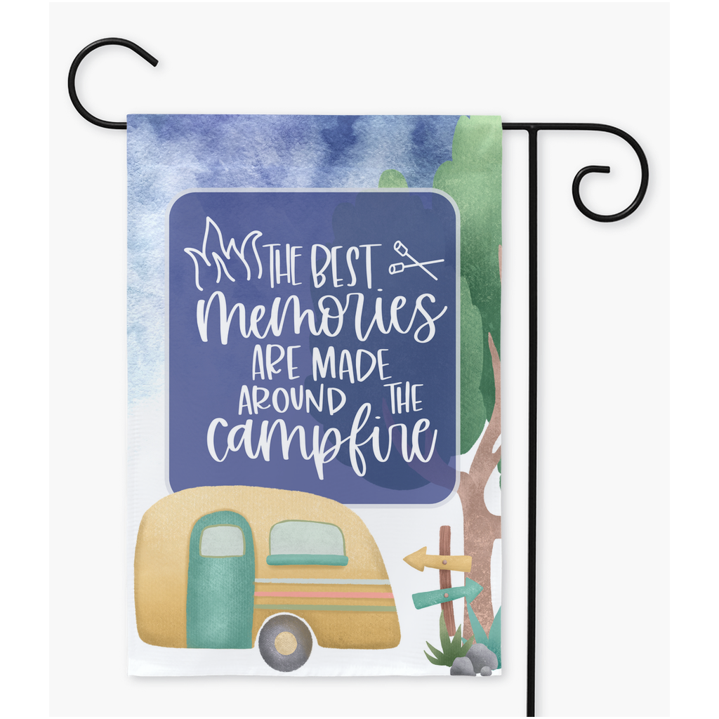 Camping Garden Flag Flags
