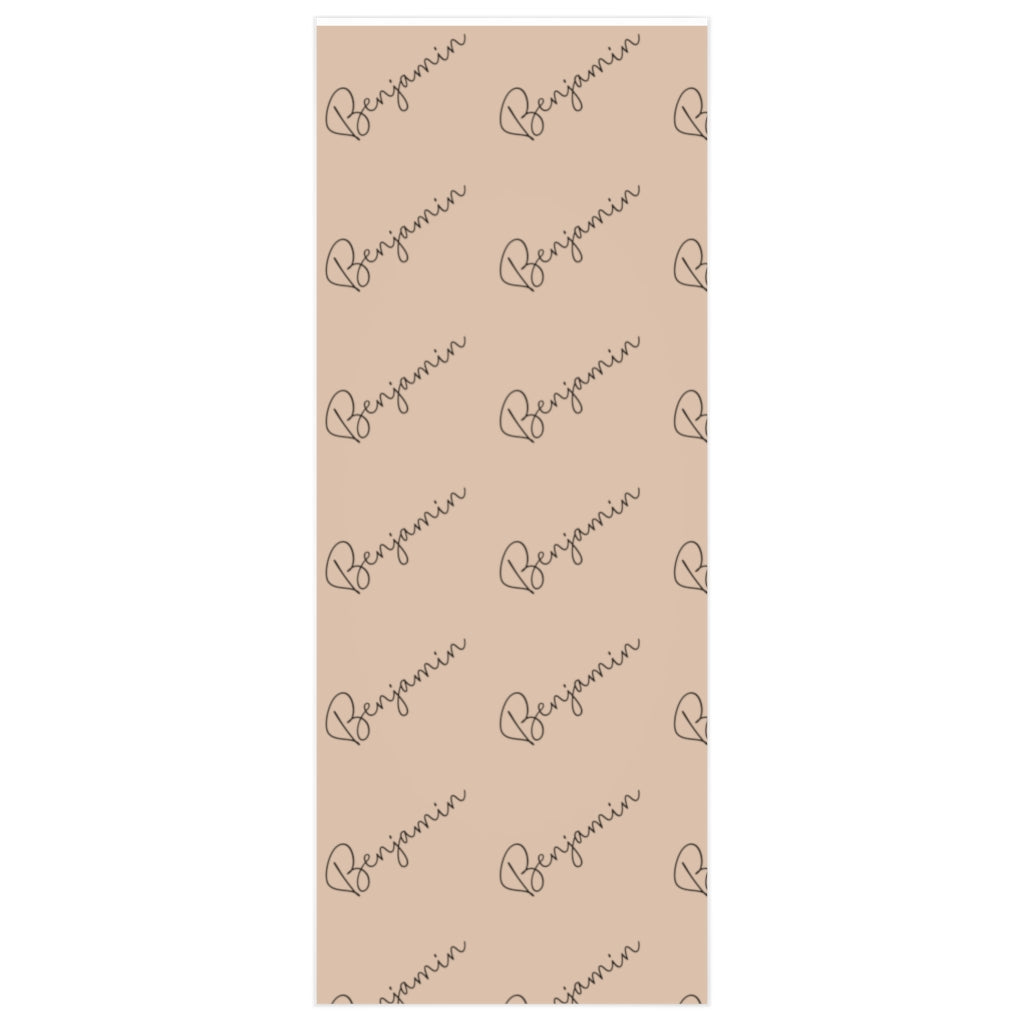Custom Wrapping Paper, Script Name, Personalized Wrapping Paper, Kraft Colored - Premium Home Decor - Just $18.99! Shop now at Nine Thirty Nine Design