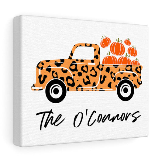 Personalized Leopard Pumpkin Truck Canvas Gallery Wrap - Premium Canvas - Just $27.50! Shop now at Nine Thirty Nine Design