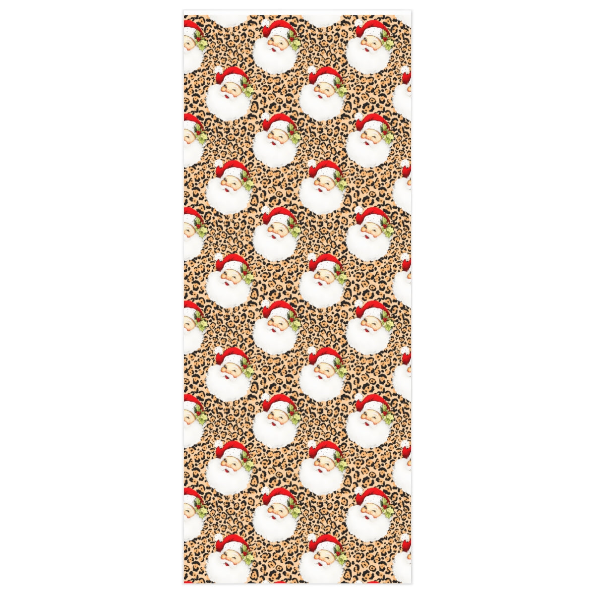Leopard Vintage Santa Wrapping Paper