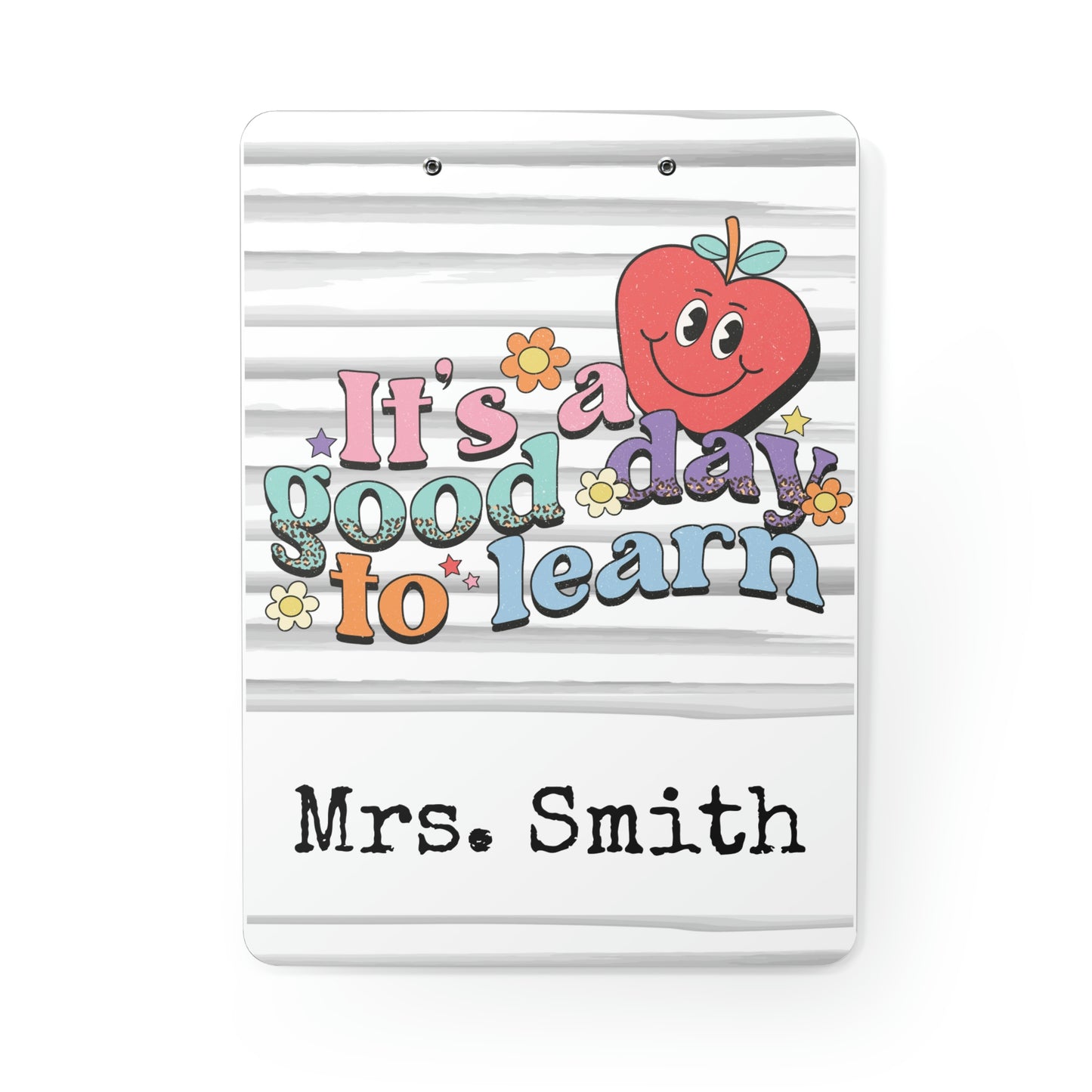 Personalized Teacher Clipboard, Teacher Appreciation Gift, Custom Monogram Clip Board, Retro, Monogram Teacher Gift, Back to School