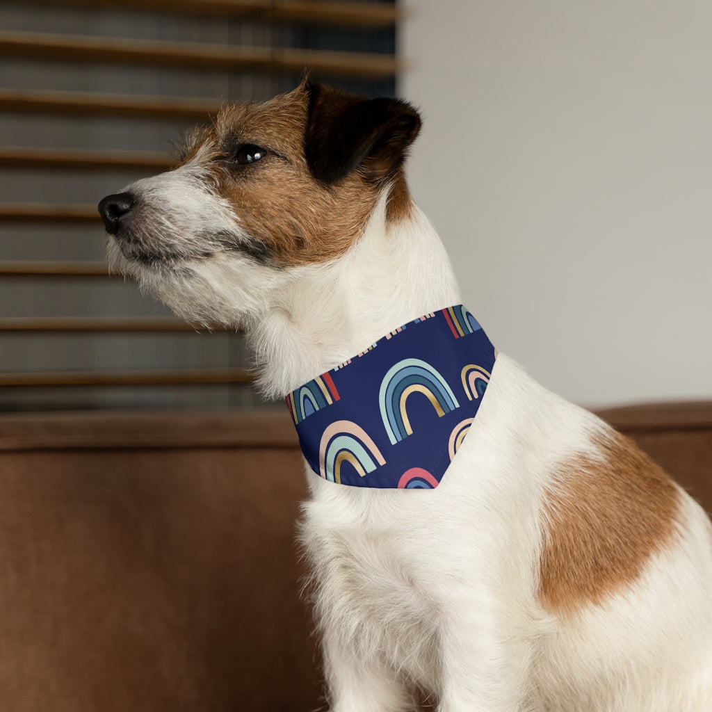 Boho Rainbow Pet Bandana Collar Pets