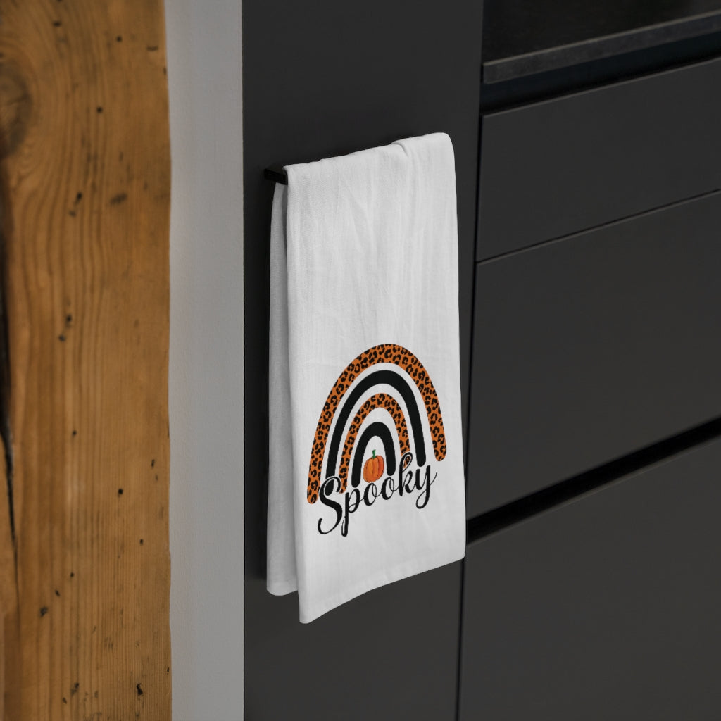 Spooky Halloween Tea Towel, Boho Rainbow Halloween, Fall Decorative Towel, Halloween Kitchen Decor, Spooky Towel, Rainbow Hand Towel, Boo Home Decor