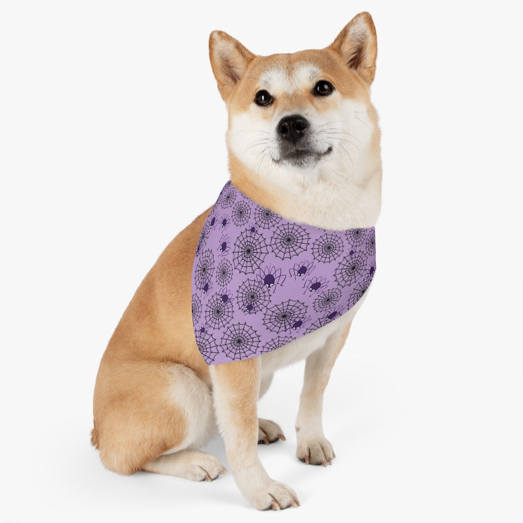 Halloween Pet Bandana Collar, Spiderweb Pet Bandana, Spooky Pet Collar Pets