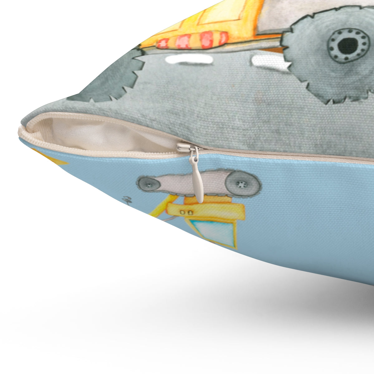 Grandson Construction Themed Pillow From Grandma