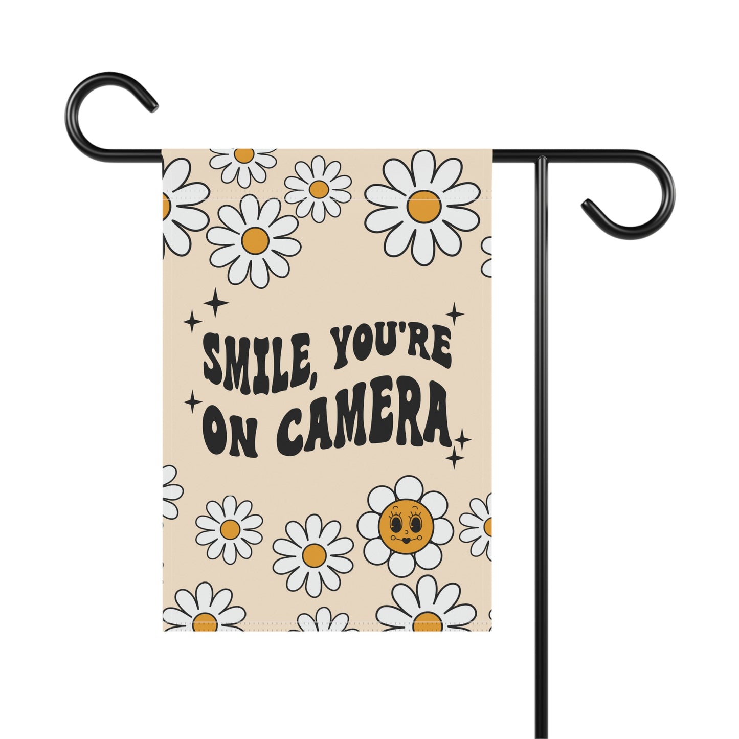 Smile You Are On Camera No Soliciting Funny Garden Flag