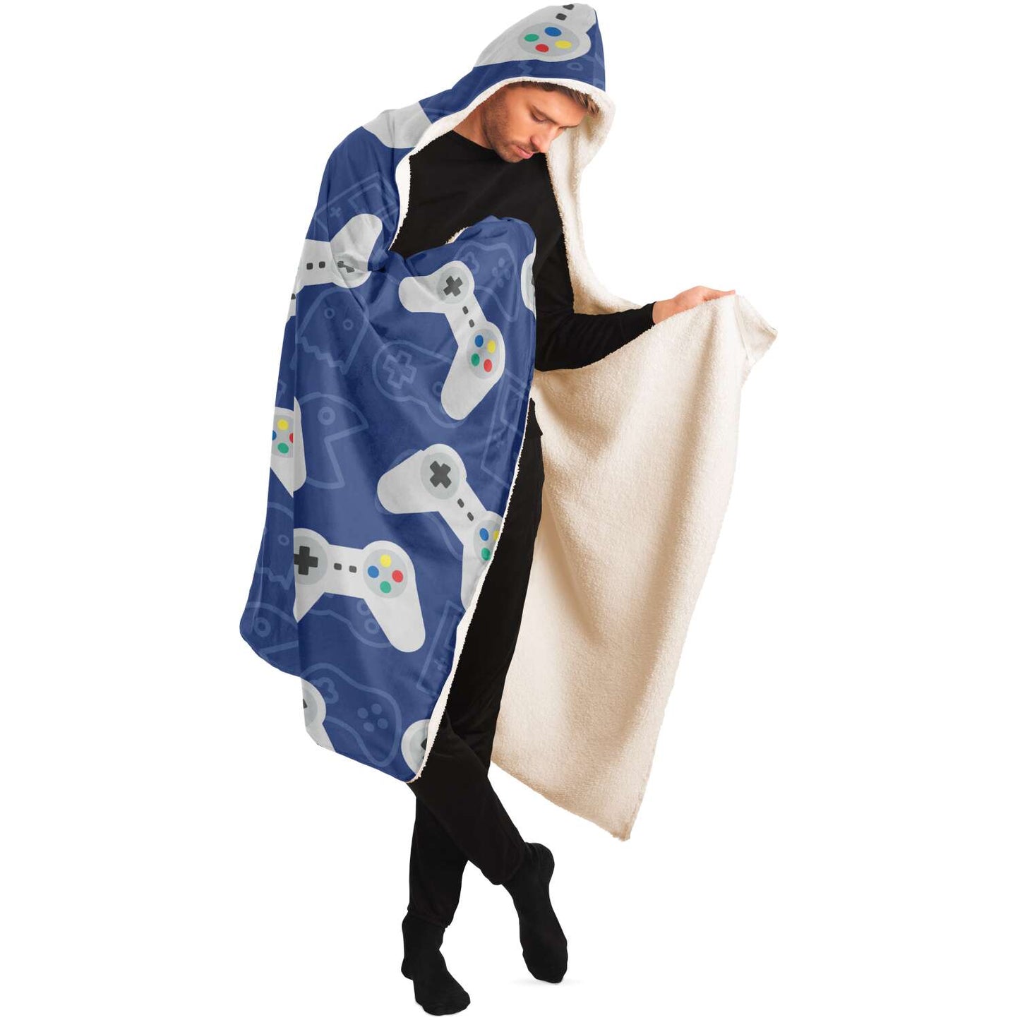 Gaming Themed Hooded Blanket Hooded Blanket - AOP