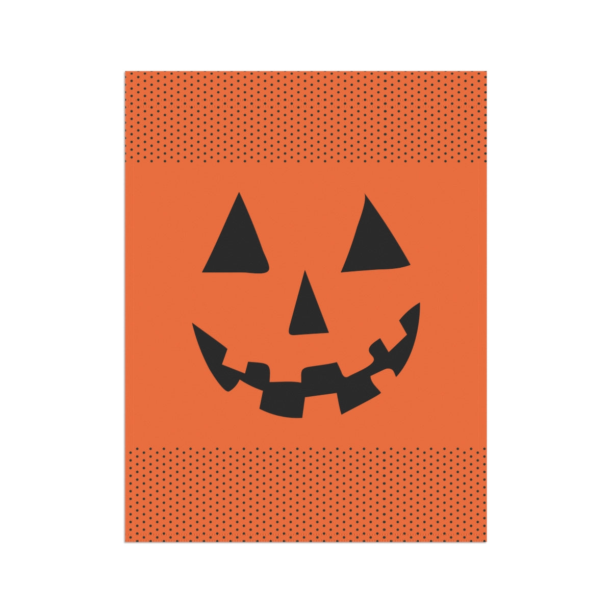 Orange and Black Pumpkin Face House Flag